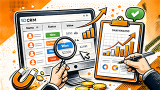 Funil no CRM ou gráfico de resultados gerados durante o teste